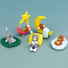 5pcs/set Tom and Jerry Tom Cat Toy Jerry Mouse Sleeping PVC Cute Figure Model picture