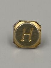 H Monogram Initial Letter Vintage Tie Tack Lapel Pin picture