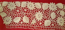 Antique lace collar ivory white 1800's / 1900s authentic vintage fanric material picture