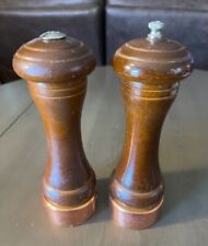 Vintage Verity Southall LTD Metal and Wood Salt Shaker and Pepper grinders picture