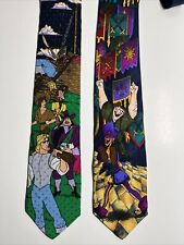Vintage Disney Store Neckties Pocahontas & The Hunchback of Notre Dame Tie Lot picture