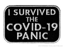 CORONA PANIC SURVIVOR iron-on PATCH embroidered FUNNY C#VID 19 PANDEMIC RECOVERY picture