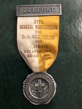 1913 GENERAL ASSEMBLY OF GERMAN CATHOLIC ASSOCIATION OF ILLINOIS DELEGATE MEDAL picture