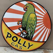 Polly Gas Porcelain Enamel Metal Sign 30 x 30 Inches picture