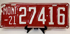 Vintage 1921 Montana License Plate picture