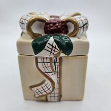 Vintage Avon China Ceramic Present Gift Large Trinket Box Christmas Decoration picture