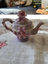 A. Richesco Corp Resin Hand painted Ballerina Pointe shoes Lidded Teapot FA194 picture