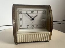 Vintage Angelus 8 Day Two Faced Clock Swiss Art Deco Bakelite Brass picture
