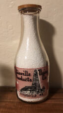 TRPQ Titusville Dairy Co. Pa Pennsylvania Round Quart WW2 War Bonds Milk Bottle picture