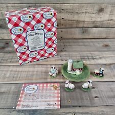 Vintage 2000 Mary's Moo Moos Easter Tea Set Collectible Enesco Figurines #799882 picture