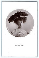 1908 Pretty Woman Miss Billie Burke Actress RPPC Photo Embossed Antique Postcard picture