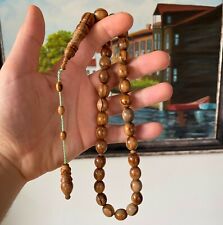 REAL Agarwood Oud Tree Islamic Prayer 33 beads, Tasbih, Misbaha, 14x12mm SCENTED picture