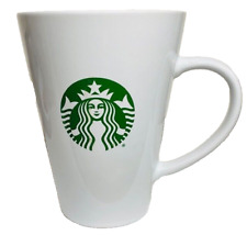 Starbucks 2016 Classic White Coffee Mug Green Siren Mermaid Logo 17.24 oz Tall picture