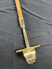 Vintage Antique Toledo Style RapierDagger Sword Knife Letter Opener With Sheath picture