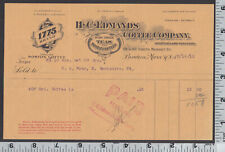5533 H. C. Edmands Coffee Co 1910 billhed Boston, W. T Morley, G. B. Chamberlain picture