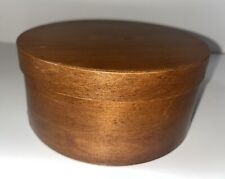 Vintage Round Wooden Box Pantry Country Farmhouse Decor 6.5” picture