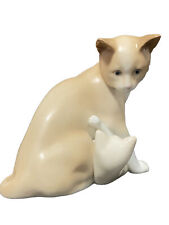 Franklin Mint Cat and Kitten Figurine 