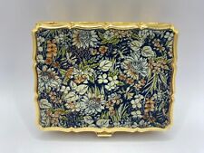 Vintage Stratton Floral Jewelry Trinket Box- Rare Rectangle Footed 985947 picture