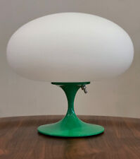 Mid Century Modern  Mushroom Table Lamp by Designline in Green & White picture