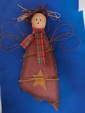  Christmas Rustic Country Primitive Farm Decor Wooden Angel Wall Decor picture