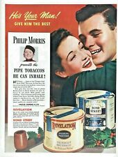 1945 Philip Morris Vintage Print Ad Christmas He's Your Man Give Him The Best  picture