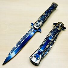 9” Blue Ross Knife Tactical Spring Assisted Open Blade Folding Pocket Knife picture