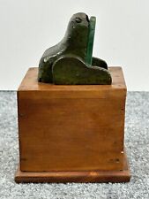 Antique Handmade Still Coin Bank Frog Tithe BANK American toy Folk Art Primitive picture
