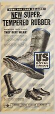 1953 Print Ad US Royal Tempered Rubber Boots, Work Rubbers Rockefeller Center,NY picture