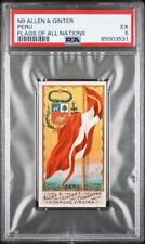 1887 N9 Allen & Ginter Flags Of All Nations PERU PSA 5 EX (Curve Back) picture
