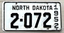 1952 North Dakota License Plate  - Nice Original Paint picture