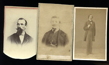 lot of 3 cdvs of men 1860s martinez california picture