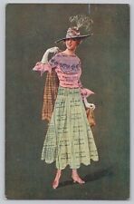 Post WWI Weimar Republic Erer 1920s Hyperinflation Women's Paper Dress Postcard picture