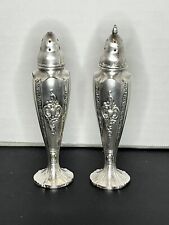 Vintage Salt & Pepper Shaker 1950’s Harmony House AA+ Maytime By Masco Silver To picture