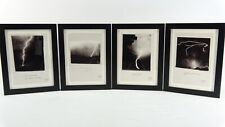 George Eastman House First Photograph of Lightning 4 Picture Black Framed Set picture