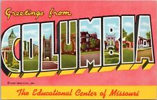Large Letter Greetings from Columbia Missouri - 1955 Chrome Postcard - 5C220-N picture