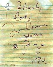 Last Autograph John Lennon Gave Plant Receptionist Beatles REPRINT RP 8x10 Photo picture