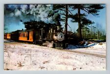 Edaville Railroad, Winter Time, Train, Transportation, Vintage Postcard picture