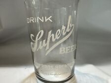 PRE PROHIBITION  3 & 1/2 SUPERB BEER GLASS BIRK BROS BREWING CO CHICAGO picture
