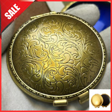 Antique Mechanical Lighter Compact Round Handmade Brass Pressed Powder Lighters picture