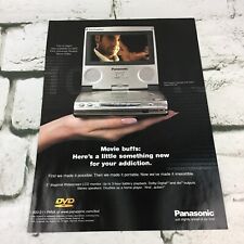 Vintage 1999 Panasonic PalmTheater Portable DVD Player Advertising Art Print Ad picture