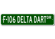 F-106 F106 Delta Dart Airforce Pilot Metal Wall Decor Street Sign - Aluminum picture