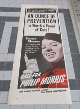 1945 Philip Morris: An Ounce of Prevention Vintage Print Ad picture