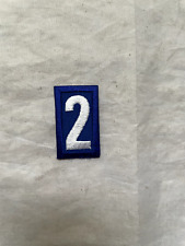 #2 Blue and White Embroidered Patch 1.5