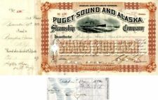 Puget Sound and Alaska Steamship Co. Issued to and signed by Brayton Ives and si picture