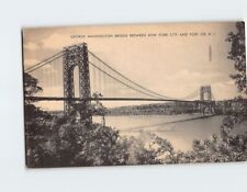 Postcard George Washington Bridge New York City-Fort Lee New Jersey USA picture