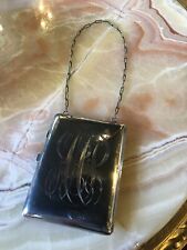 Antique Sterling Silver Purse Compact with Pencil and Compartments  picture
