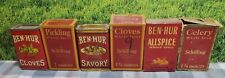Ben-Hur and Schilling Spice Tins & Carboard Boxes Lot of 6 picture