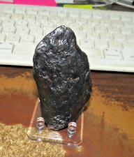 LARGE 392 gm. URUACU IRON METEORITE ; BRAZIL  STAND INCLUDED TOP GRADE; .86 LBS picture