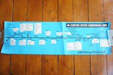 c1970s Euston Outer Suburban Line Railway Carriage Map  picture