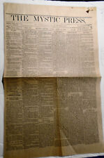 The Mystic Press, July 6, 1876. Stonington Connecticut newspaper (reprint) picture